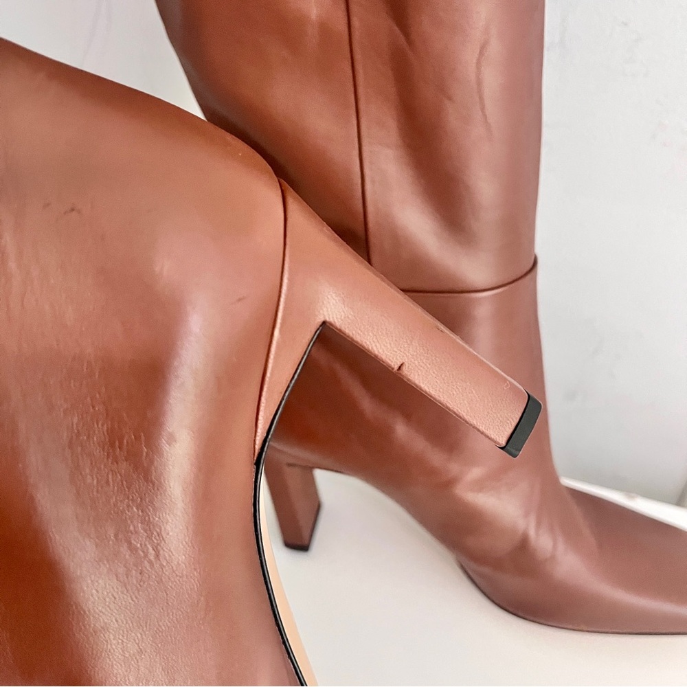 Wandler Brown Leather ‘Anne’ Over The Knee Thigh High, Heeled Boots, Size 40 - Picture 14 of 14